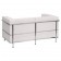 HERCULES Regal Series Contemporary Melrose White LeatherSoft Loveseat with Encasing Frame