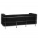 HERCULES Regal Series Contemporary Black LeatherSoft Sofa with Encasing Frame