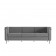 Hercules Regal Series Contemporary Gray LeatherSoft Sofa with Encasing Frame