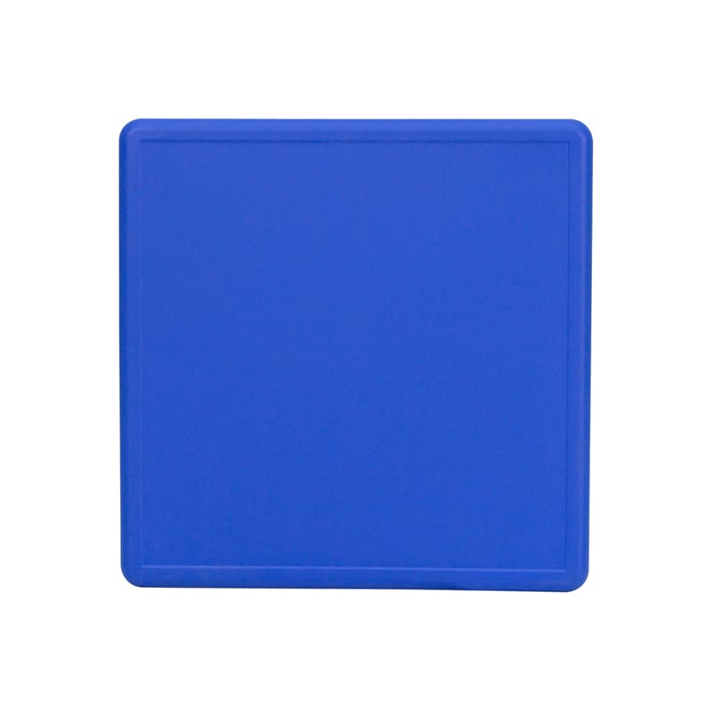 24" Square Height Adjustable Blue Plastic Activity Table