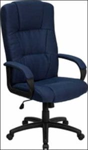 High Back Executive Navy Patterned Fabric Office Chair