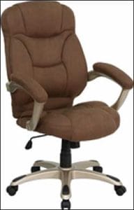 Brown Microfiber High Back Office Chair