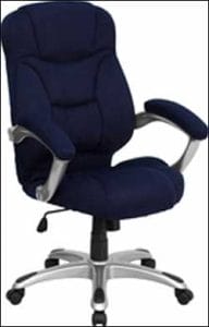 Navy Blue Microfiber High Back Office Chair