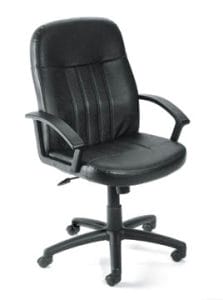 Boss Passive Ergonomic Executive Swivel Chair W/Built In Lumbar Support, B8106
