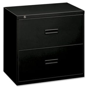 basyx by HON 400 Series 36" Black Two Drawer Lateral File