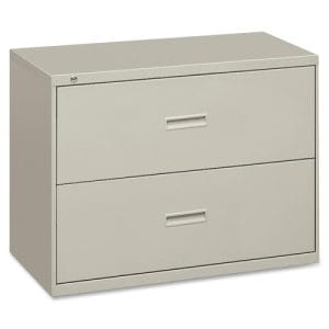 basyx by HON 400 Series 36" Light Gray Two Drawer Lateral File