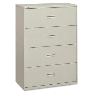 basyx by HON 400 Series 36" Light Gray Four Drawer Lateral File
