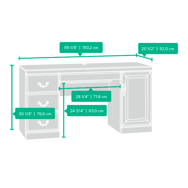 Sauder Heritage Hill Computer Credenza 404944