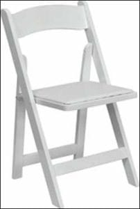 HERCULES White Wood Folding Chair