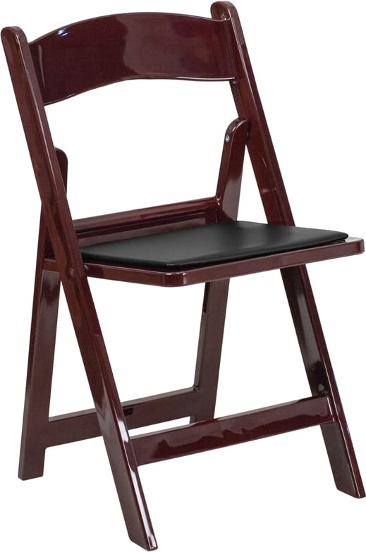 800 lb Capacity HERCULES Mahogany Resin Folding Chair