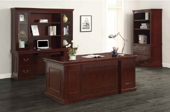 Townsend Collection Double Pedestal 66" Desk - Other components sold separately