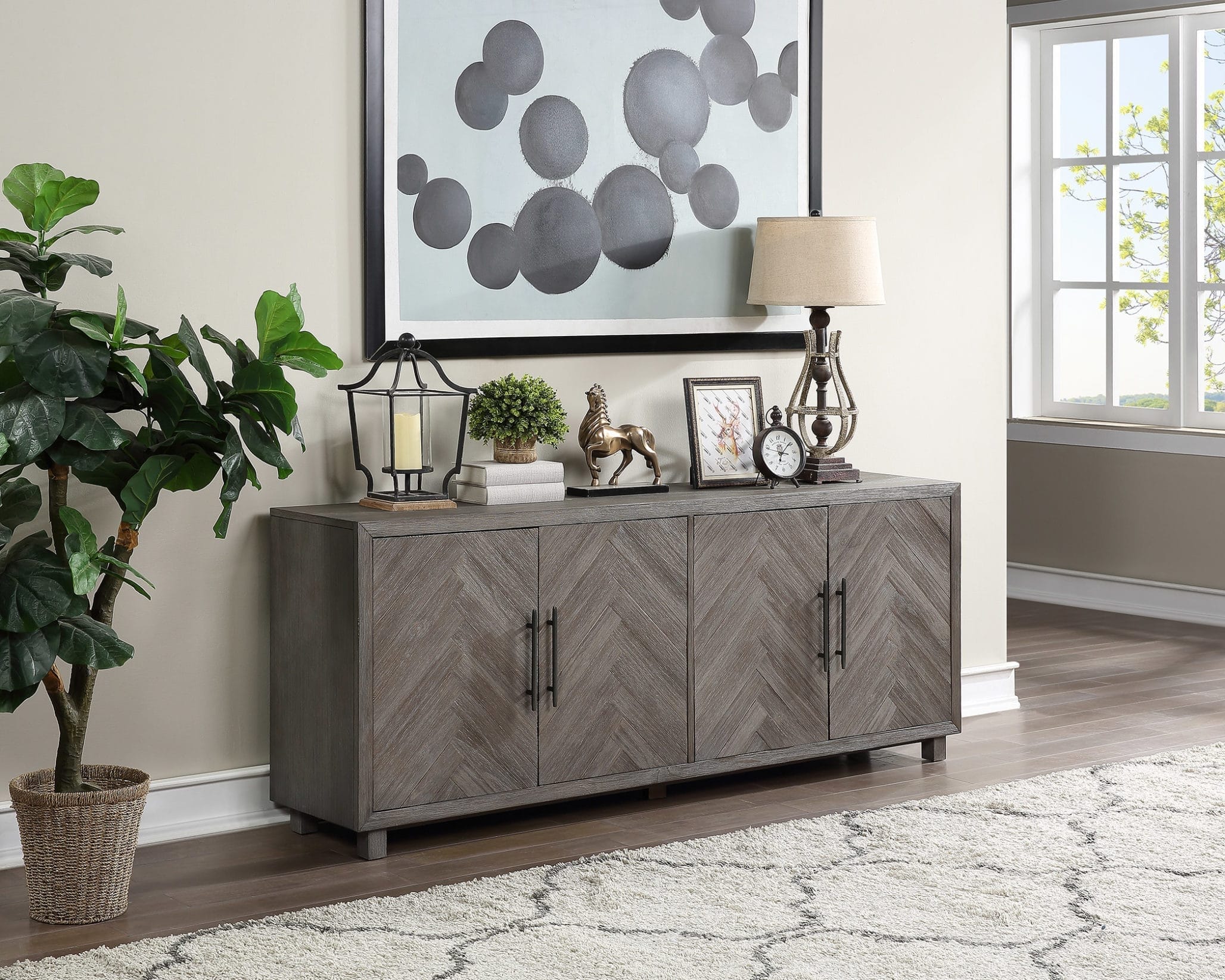 Palisades 80" Four Door Console