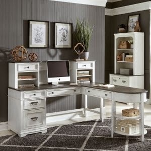 Allyson Park L Shaped Desk Set by Liberty Furniture