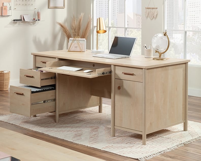 Whitaker Point Executive Desk with Storage by Sauder, 429369