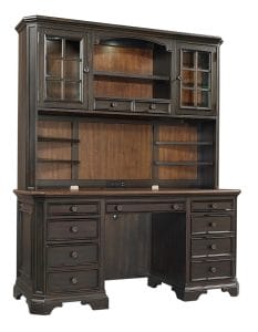 Hampton Credenza Desk & Hutch by Aspenhome