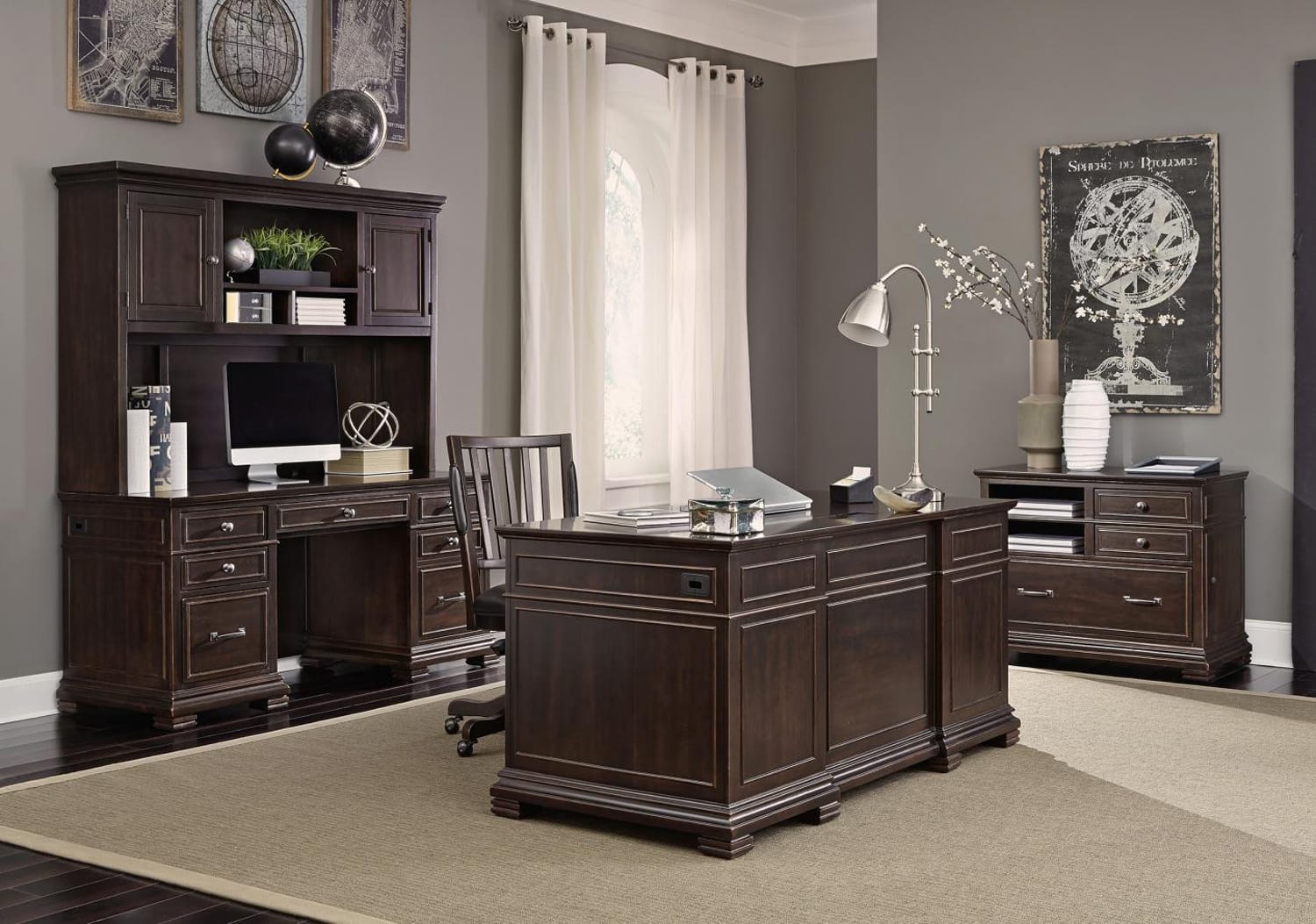 Weston 66" Executive Desk with Power by Aspenhome, pieces sold separately