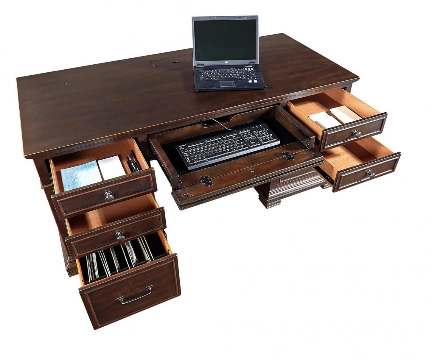 Weston 66" Executive Desk with Power by Aspenhome