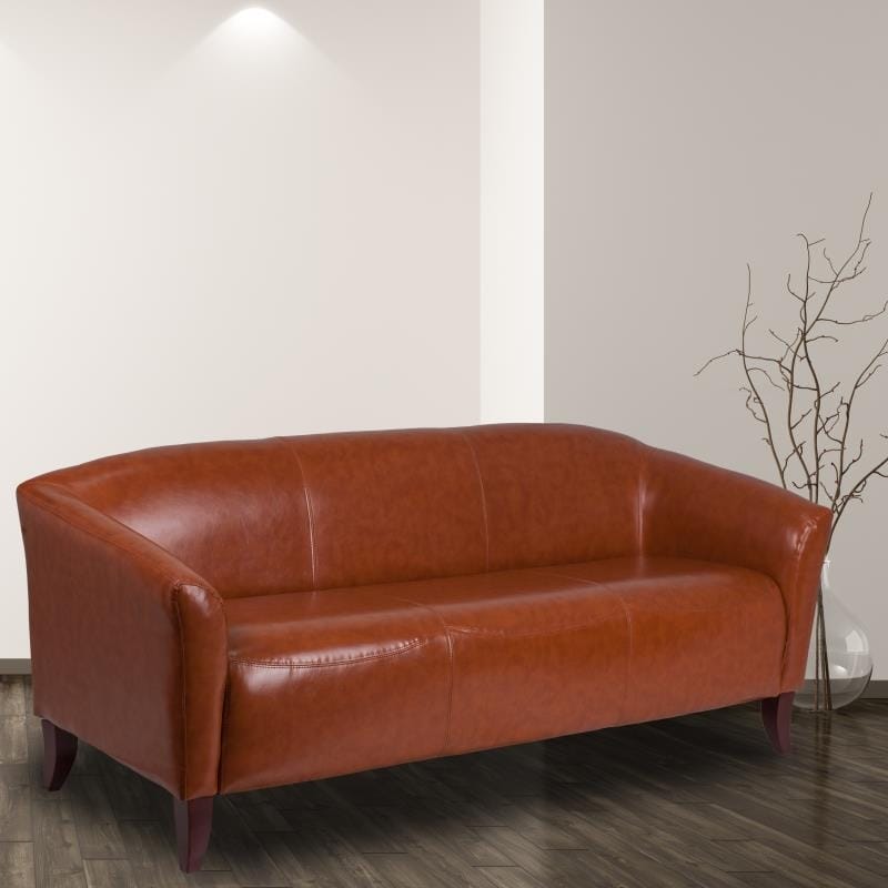 HERCULES Imperial Series Cognac LeatherSoft Sofa