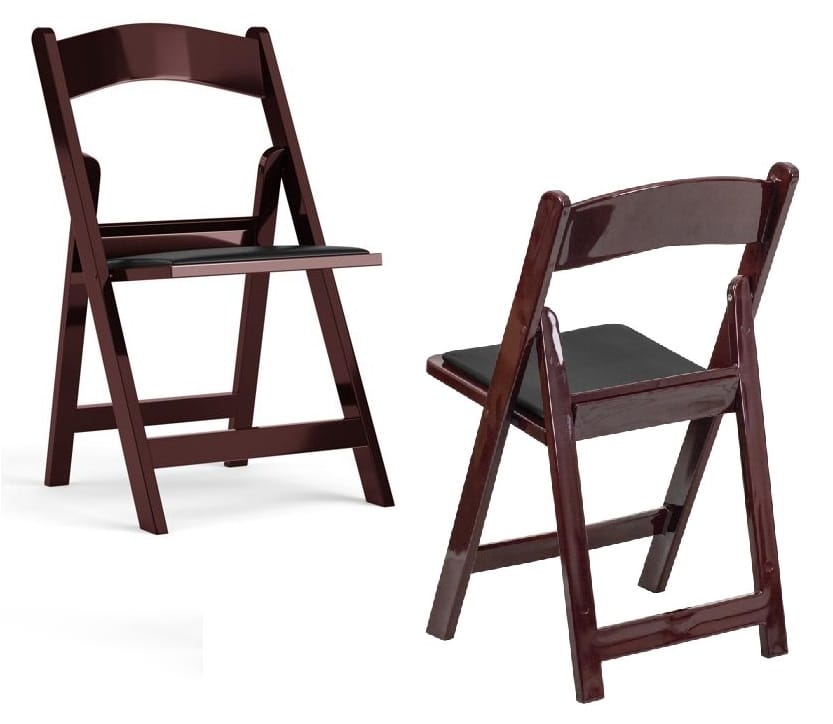 800 lb Capacity HERCULES Mahogany Resin Folding Chair