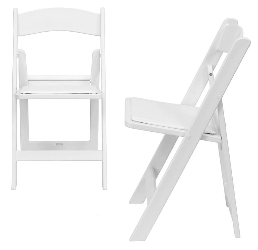 800 lb Capacity HERCULES White Resin Folding Chair