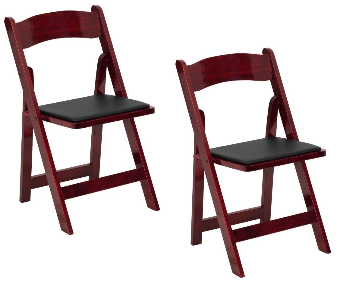 HERCULES Mahogany Wood Folding Chair, each sold separately