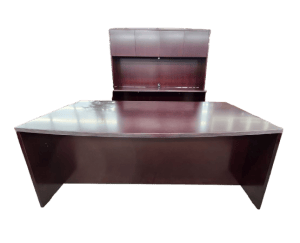 Closeout, Cherryman Bowfront Desk and Credenza Shell with Hutch