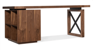 Elon 74" Desk with Bookcase Pedestal by Hooker Furniture