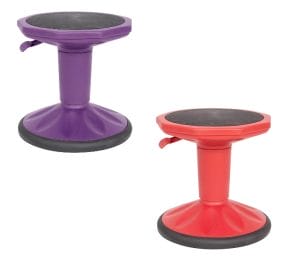 Carter Adjustable Height Kids Flexible Active Stool for Classroom and Home with Non-Skid Bottom, 14" - 18" Seat Height, 2 Colors
