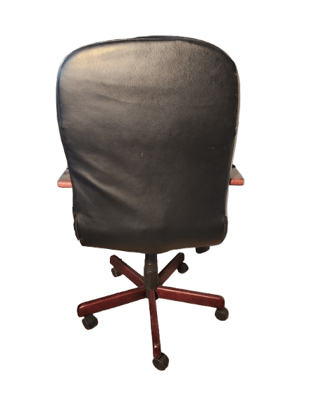 Preowned Faux Leather Executive Chair, Black