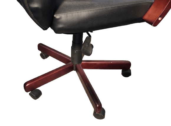 Preowned Faux Leather Executive Chair, Black