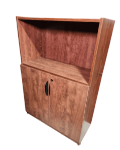 Preowned Cherry Laminate Bookcase with Doors