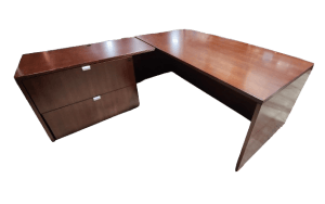 Preowned Cherry L-Shaped Desk
