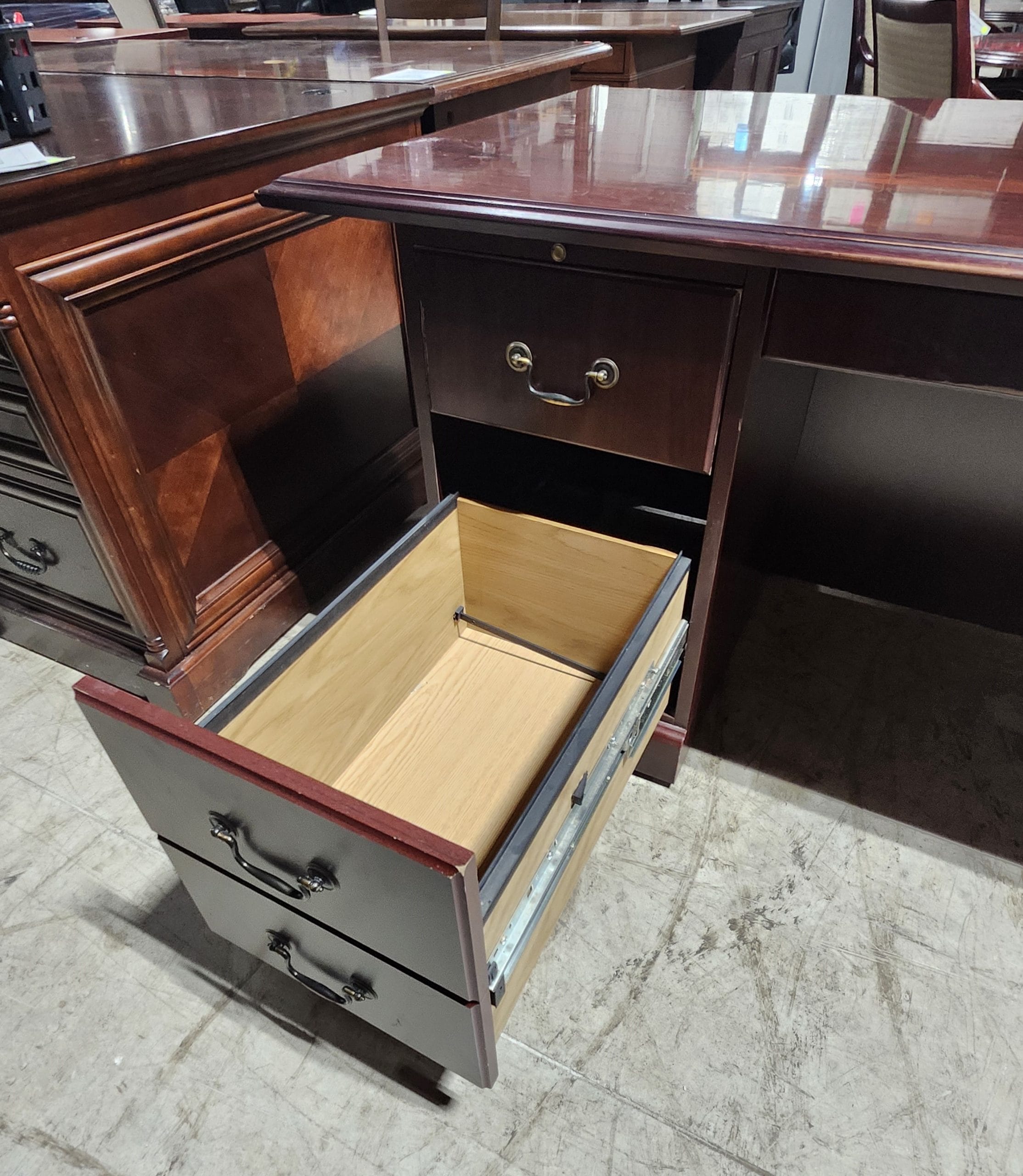 Preowned Mahogany Executive Desk by HON
