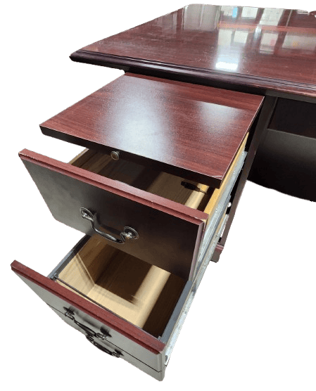 Preowned Mahogany Executive Desk by HON