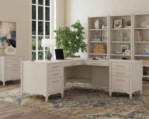 Towne Pedestal L-Shaped Desk by Martin