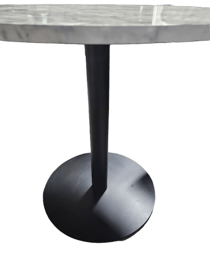 Preowned Faux Marble-Top Pedestal Table