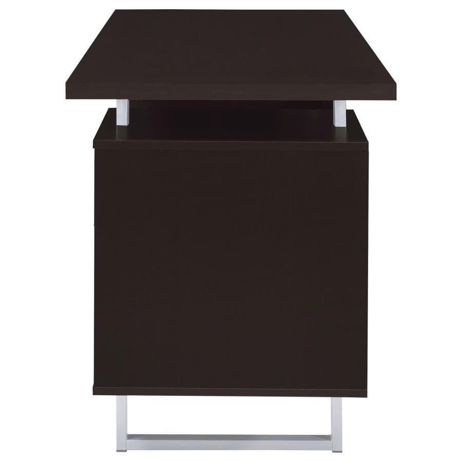 Lawtey 60-inch 2-drawer Office Computer Desk, Cappuccino