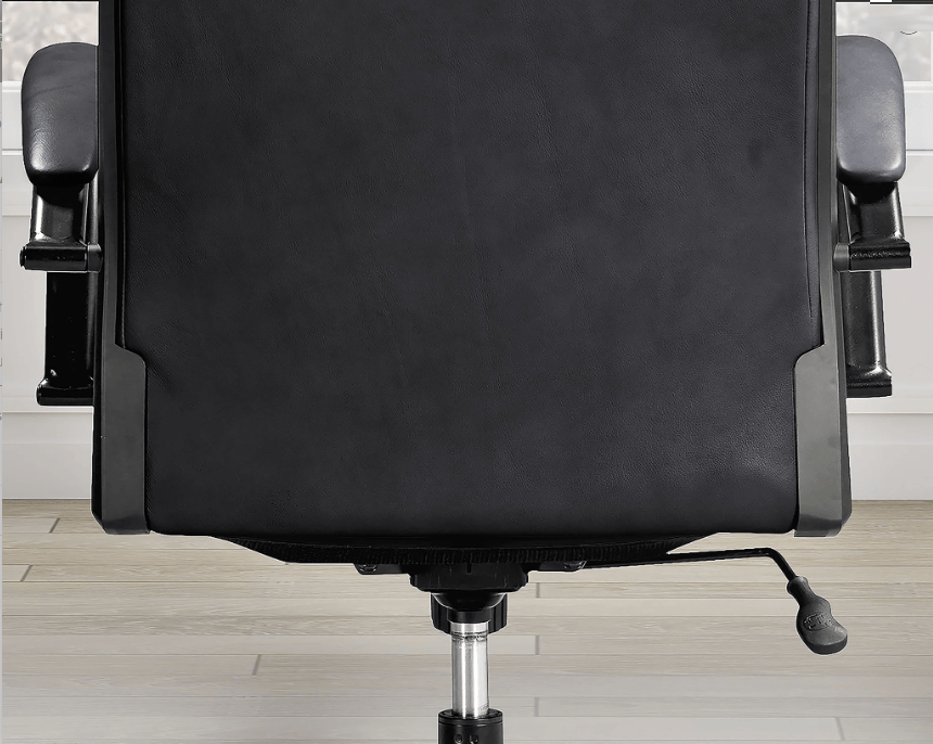 Smooth Black Leather Desk Chair by Parker House