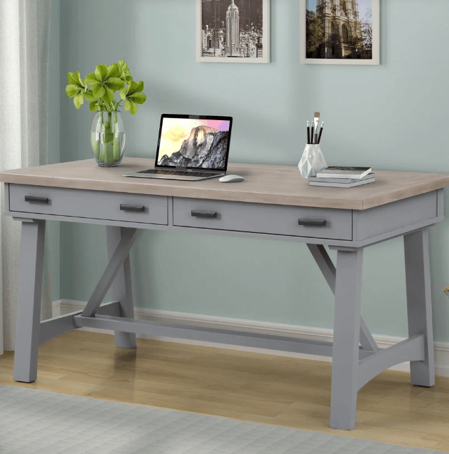 CLOSEOUT American Modern - Dove 60" Writing Desk by Parker House