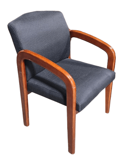 Preowned Guest Chair, Cherry and Black