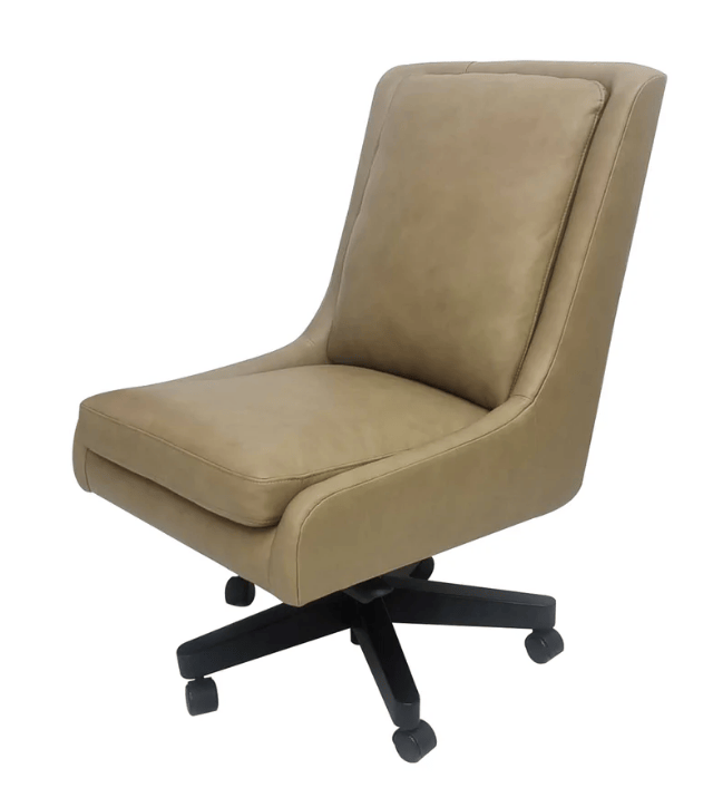 Lotus Cream Leather Desk Chair by Parker House