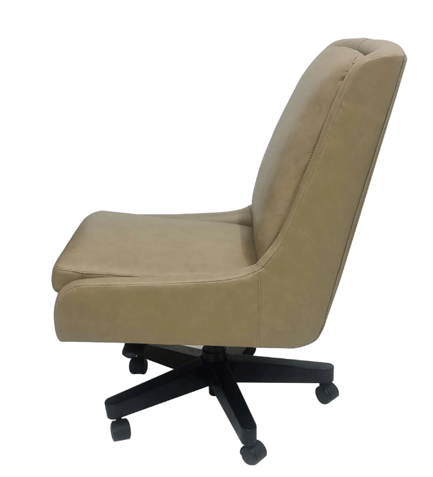 Lotus Cream Leather Desk Chair by Parker House