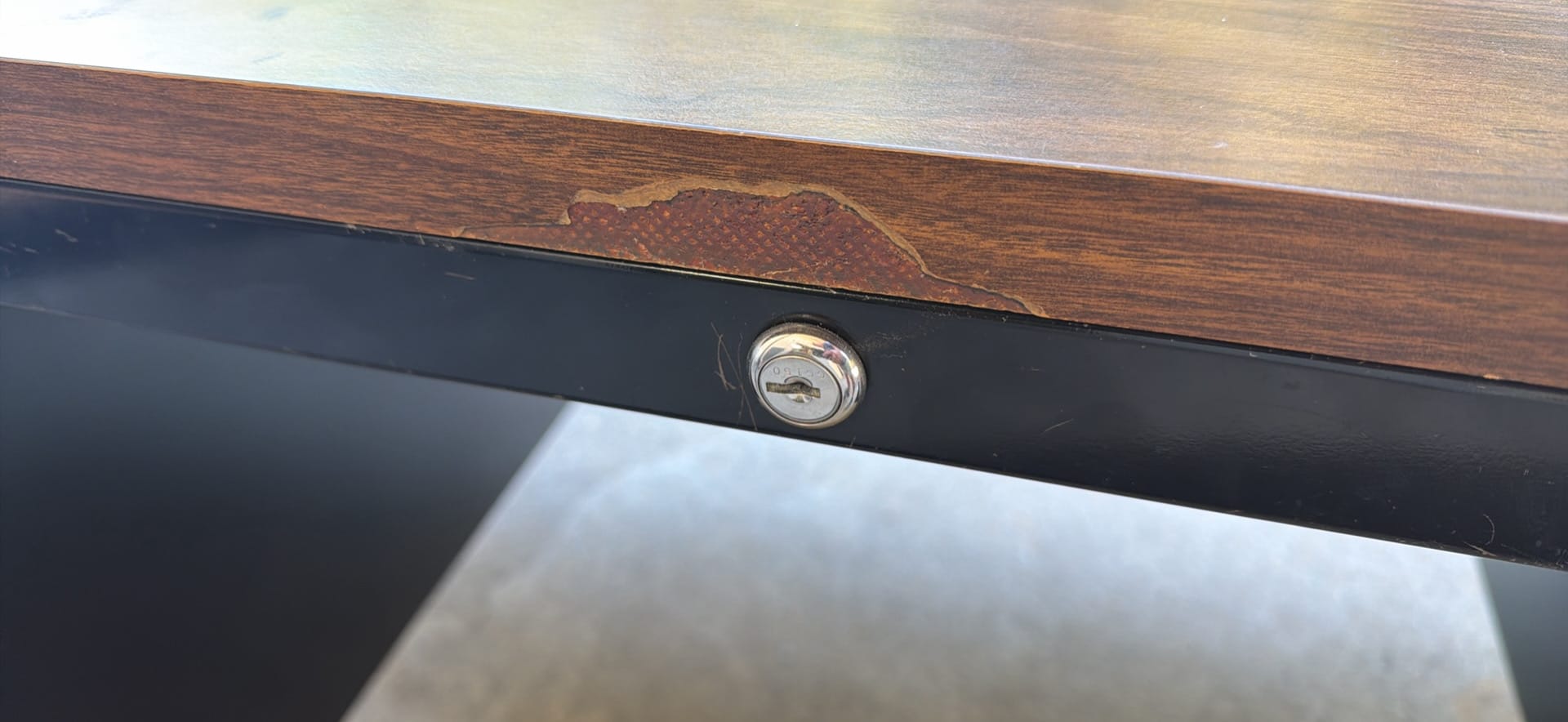 Black Metal Pedestal Desk - Image 6