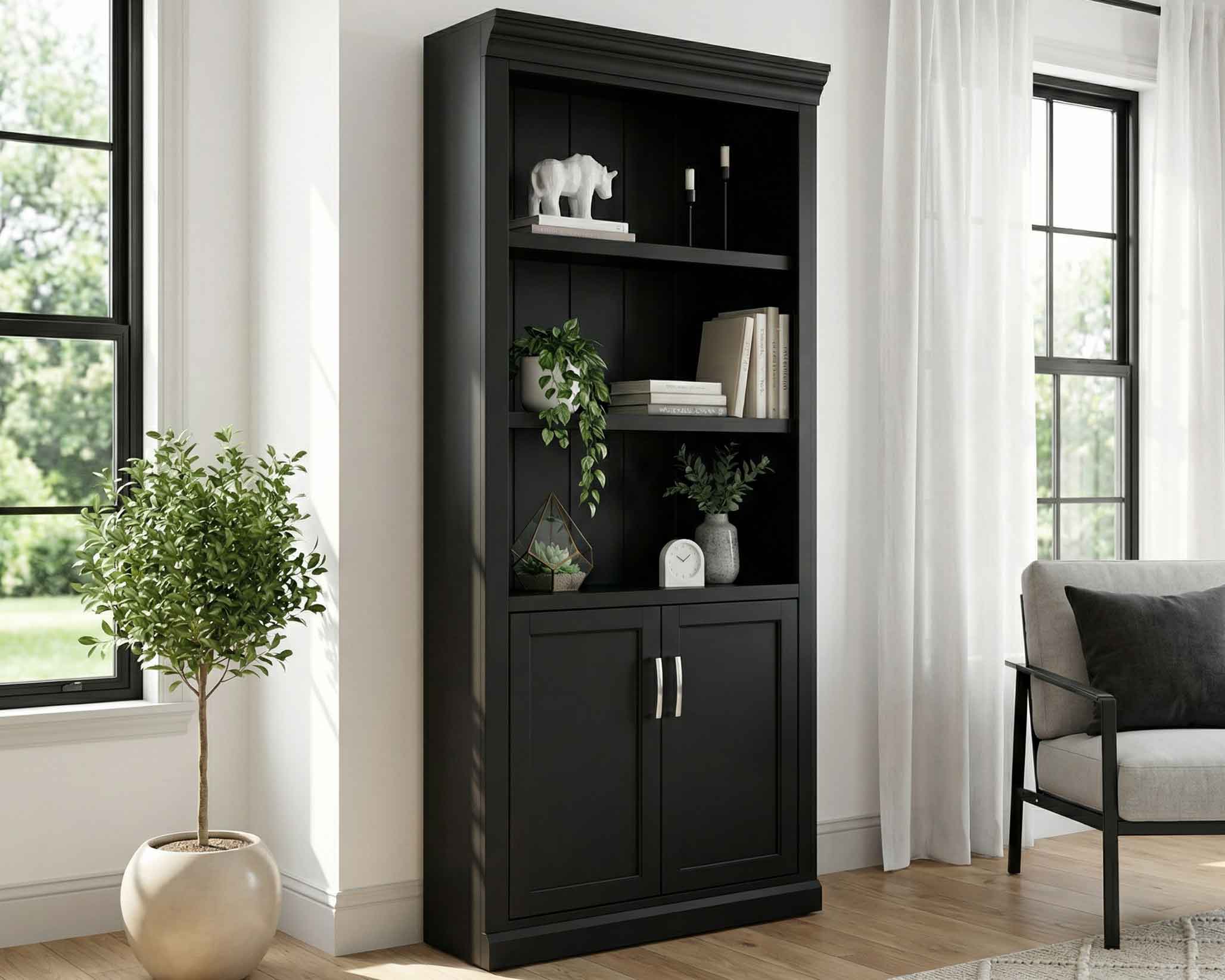 Abby Bookcase with Doors by Martin Furniture