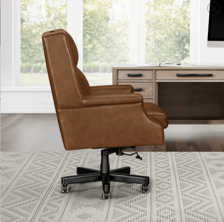 Renaissance Chestnut Leather Desk Chair by Parker House
