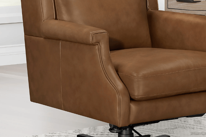 Renaissance Chestnut Leather Desk Chair by Parker House