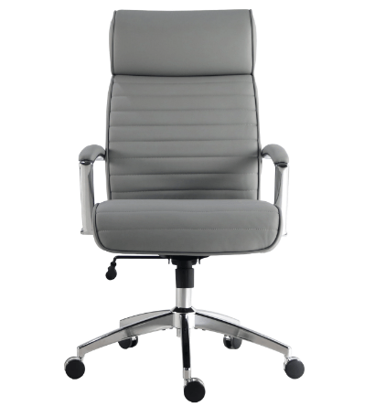 Softy Gray Vegan Leather Desk Chair Tall by Parker House