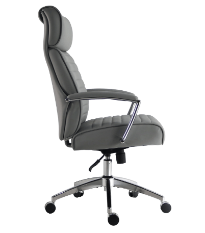 Softy Gray Vegan Leather Desk Chair Tall by Parker House
