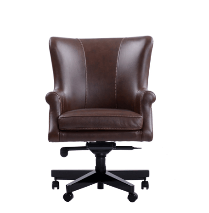 Verona Brown Leather Desk Chair by Parker House