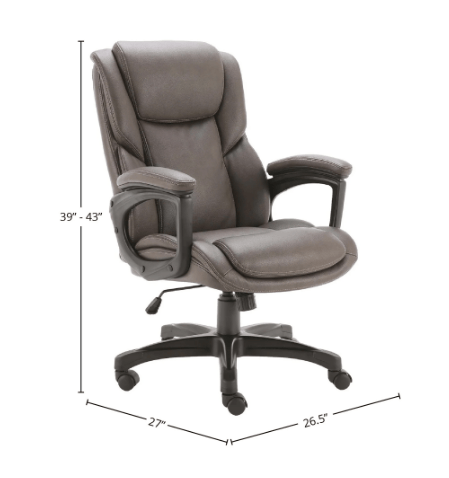 Grand Slam Mocha Fabric Desk Chair by Parker House